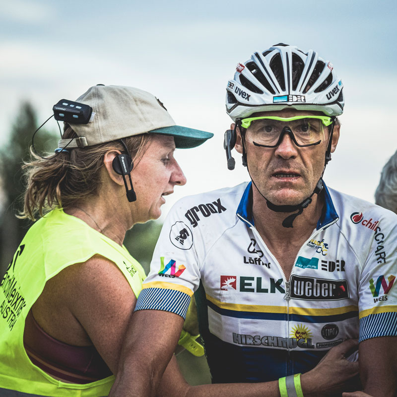 Wolfgang Fasching bei einem Radrennen